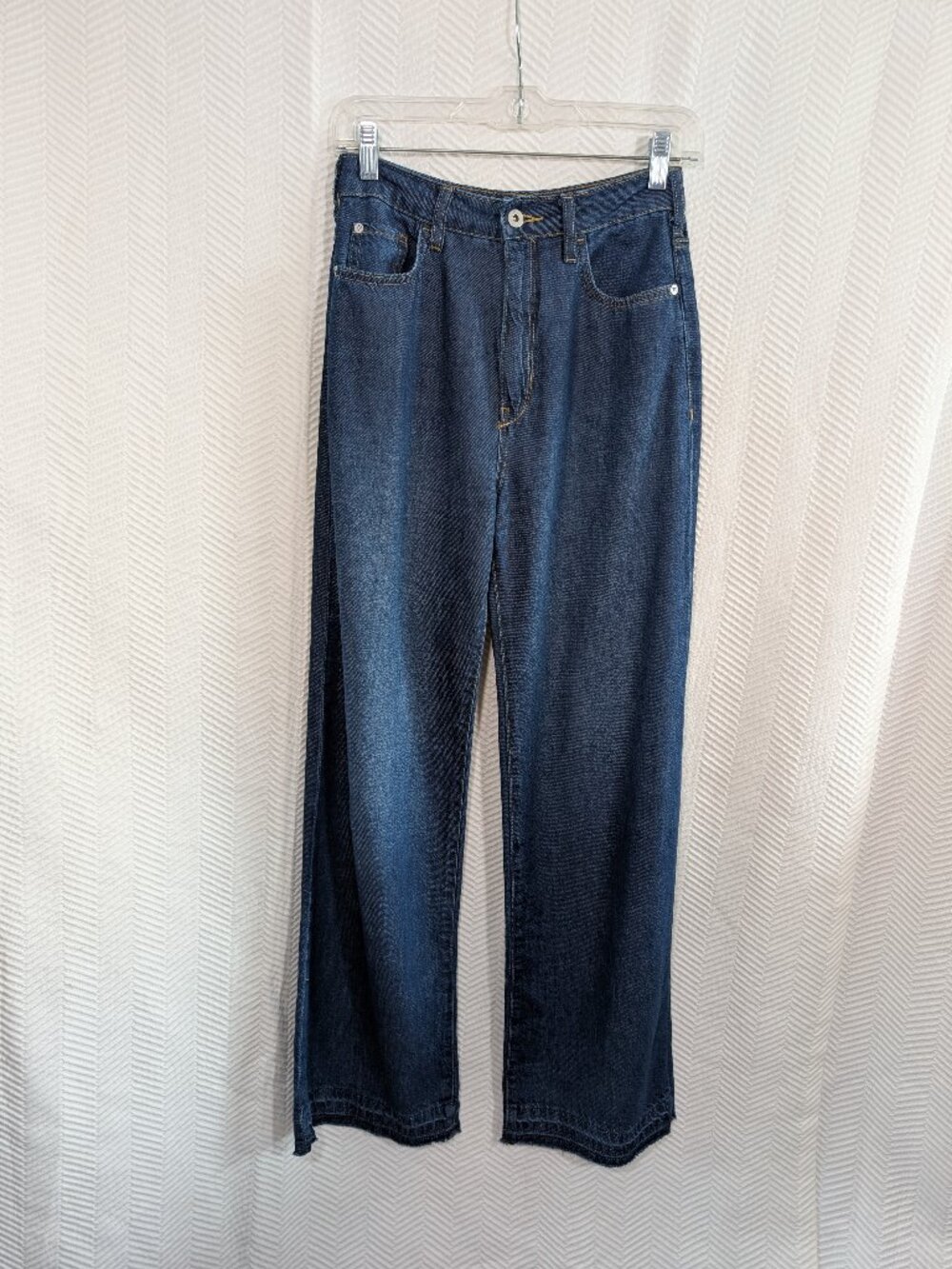 Anthropologie Pilcro The Annie Wide Leg Jeans High Rise Blue Denim Size 25
